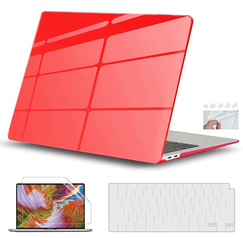 Gioia Bazaar Compatible with MacBook Air 13 inch Case Cover 2010-2017 Release A1369/A1466 Chip, Protective Plastic Hard Shell Case Cover (Red) - Image 1