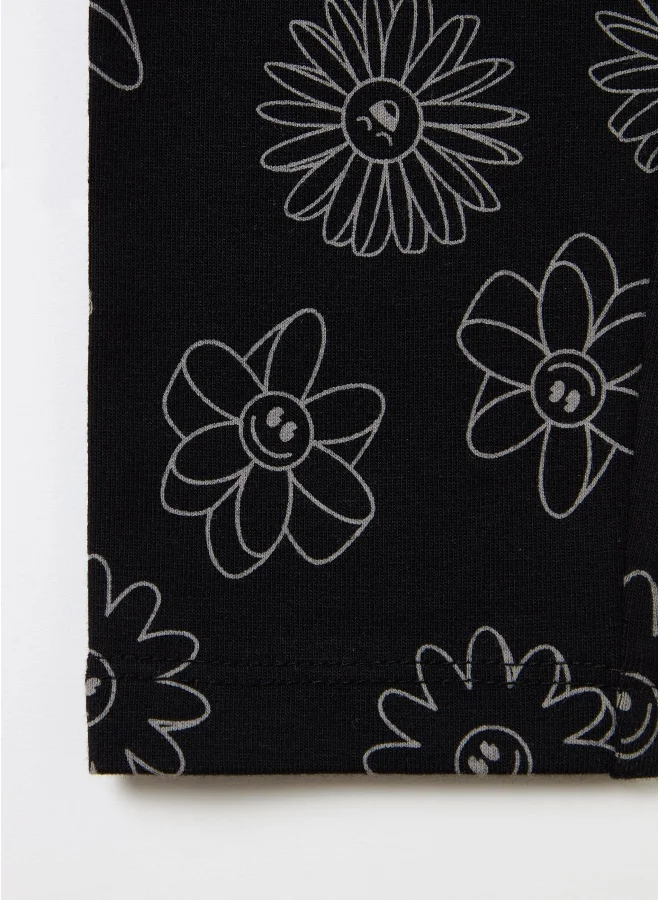 Ovs Printed stretch cotton leggings