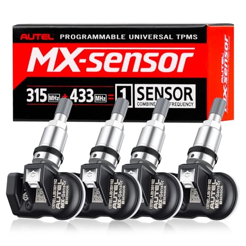 Autel حساس ضغط الإطارات Autel TPMS MXSensor 1Sensor 315MHz 433MHz حساس استبدال الإطارات بتردد مزدوج حساس TPMS قابل للبرمجة عالميًا لصمامات معدنية 4PCS