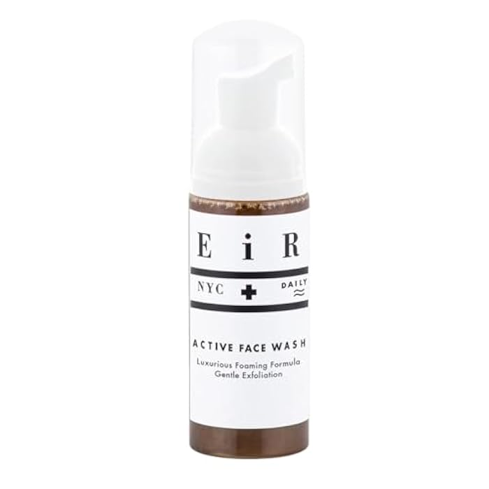 EiR NYC African Black Soap Active Face Wash and Scrub Gentle Exfoliating Foaming Facial Cleanser Blemish and Acne Prone Skin for Men and Women 2 oz Rose - Image 1