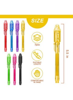 Generic 6 Pcs UV Light Luminous Invisible Ink Magic Pen, Environmentally Friendly and Non Toxic Ink UV Light Spy Pen, Fun Entertainment Secret Message Marker Ink Pen  - Image 2