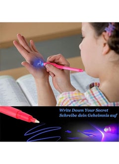 Generic 6 Pcs UV Light Luminous Invisible Ink Magic Pen, Environmentally Friendly and Non Toxic Ink UV Light Spy Pen, Fun Entertainment Secret Message Marker Ink Pen  - Image 5