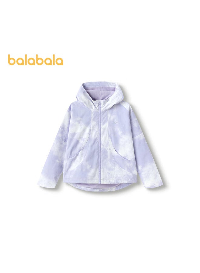 Balabala Girls' Coat Children's Top Spring Clothing Full Printed Waterproof Big Kids Hooded Casual Wear 208125105002 - Image 4
