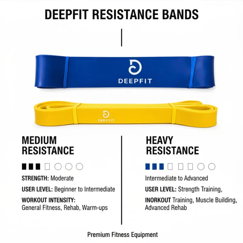 DEEPFIT Long Resistance band combo (Medium & Heavy)