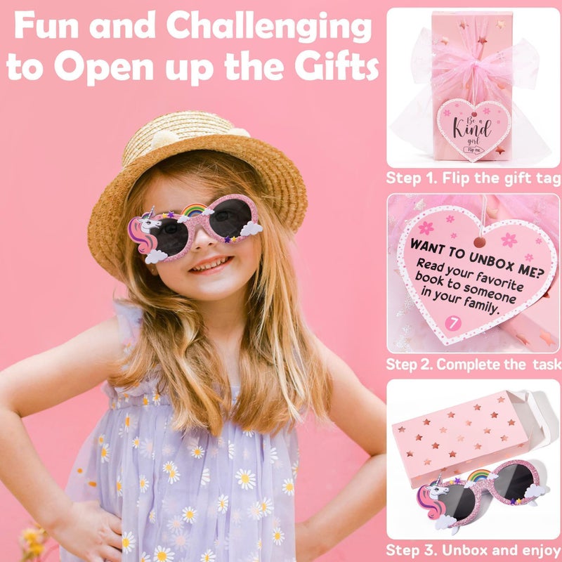 Trabuono Unicorn Gifts for Girls, Birthday Easter Gifts for Kids with 8 Positive Affirmation Cards & Empowering Challenges, Girls Toys Age 6-8, Unicorn Toys for 3 4 5 6 7 8 9 10+ Years Old Tween Teen Girl - Image 4