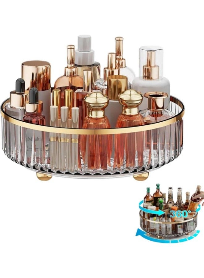 GGEROU Rotating Storage Rack Lazy Susan Organizer Rotating Spice Rack Transparent Turntable Cabinet Organizer Kitchen Storage Cosmetic Makeup Pantry Refrigerator Organizers - Image 1
