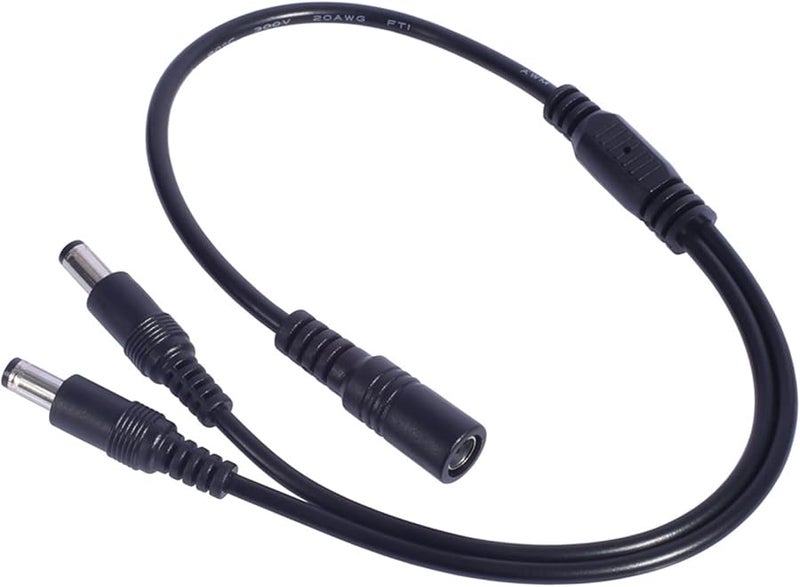 كابل مقسم كهربائي 1 أنثى إلى 2 ذكر 5.5x2.1 ملم لأجهزة إلكترونية متنوعة - Image 2