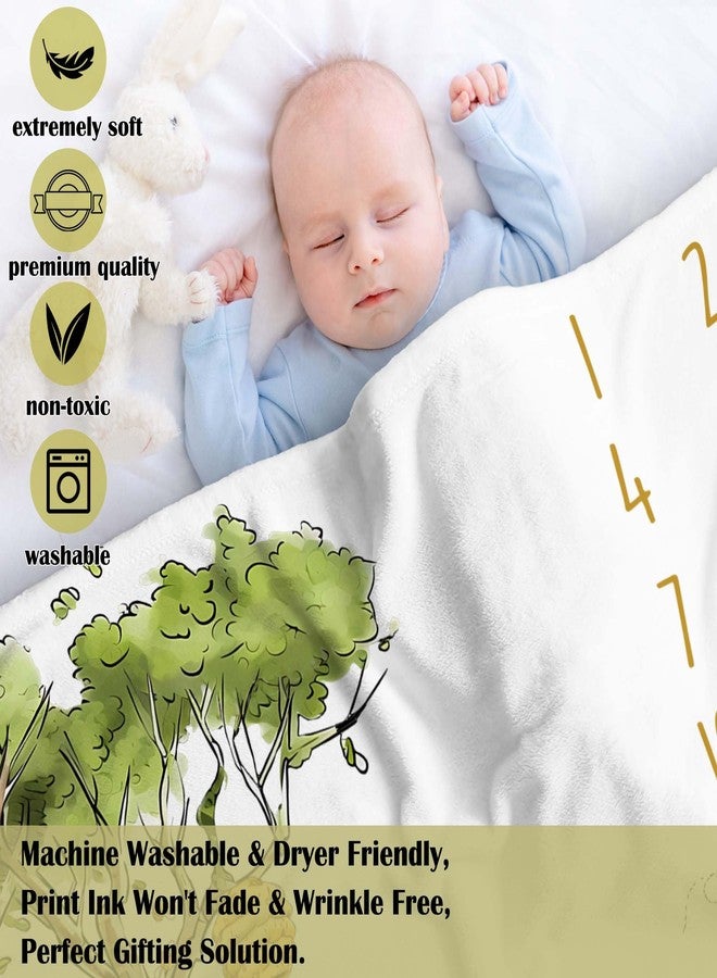 Bttwkco Classic Winnie Monthly Milestone Blanket, Soft Silk Touch Photo Background, Newborn Growth Mat Backdrop - with a Star Marker - Image 5