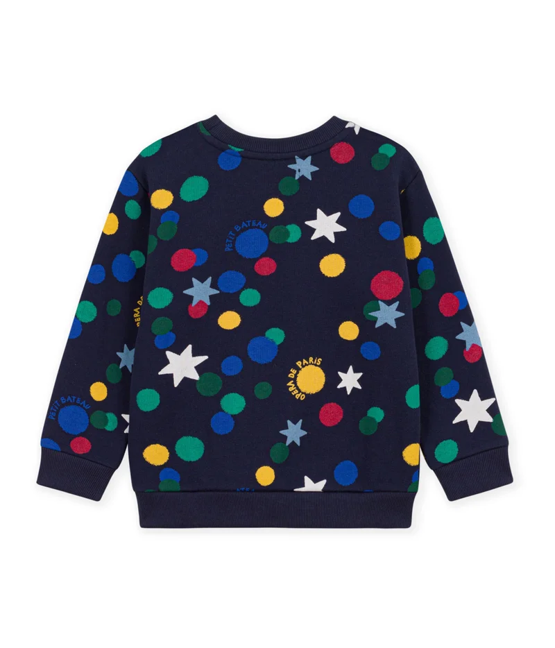 Petit Bateau Children's Printed Cotton Sweatshirt