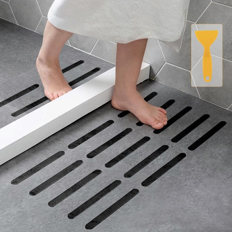 Kyerivs Bathtub Non Slip Stickers - 24 Pcs Anti Slip Strips for Shower, Tub, Steps, and Floor - Image 1