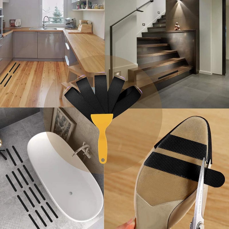 Kyerivs Bathtub Non Slip Stickers - 24 Pcs Anti Slip Strips for Shower, Tub, Steps, and Floor - Image 3