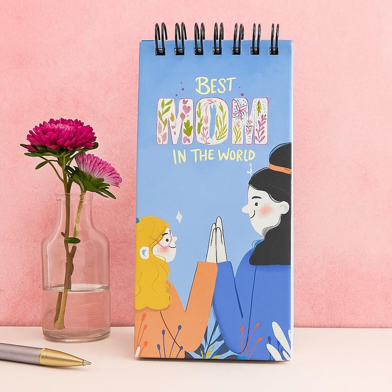 Articious دفتر قائمة التسوق الحلزوني (19.8 × 9.2 سم) 80 جرام ملاحظات 264 صفحة (عيد الأم) | مثالي للهدايا، عيد الميلاد - Image 1