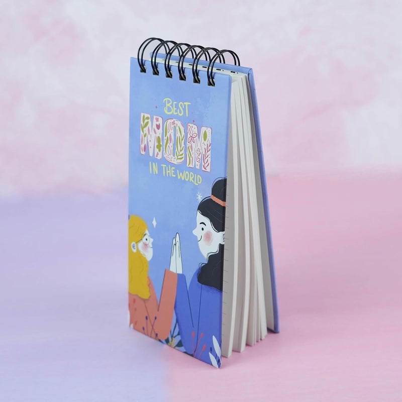 Articious دفتر قائمة التسوق الحلزوني (19.8 × 9.2 سم) 80 جرام ملاحظات 264 صفحة (عيد الأم) | مثالي للهدايا، عيد الميلاد - Image 2