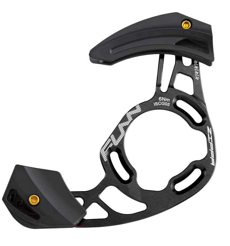 Funn Zippa AM Chain Guide, ISCG05 Interface, BSA Adapter Included, 32T-38T, Mountain Bike Chain Protector (Black) - Image 1