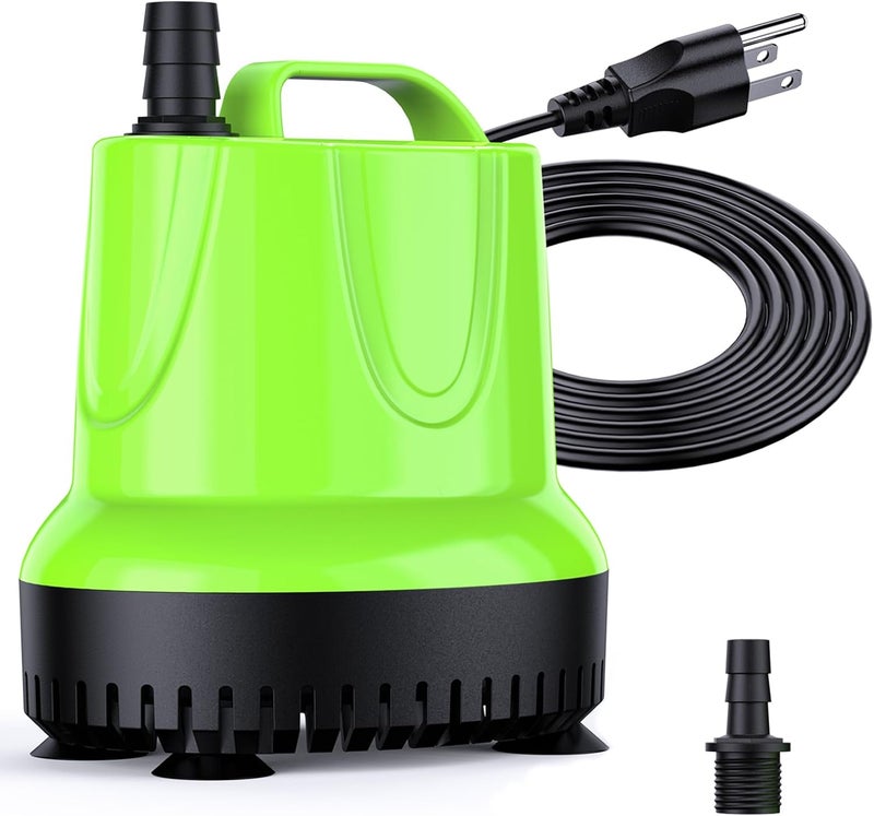 FREESEA Fountain Submersible Water Pump: 160 GPH 12W Small Sump Pump for Outdoor Pond Hydroponic Statuary Waterfall Aquarium Fish Tank - Image 1