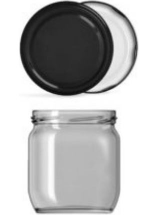 Viyalente Glass Jar with Black Lid 425 cc 6-pack  - Image 3