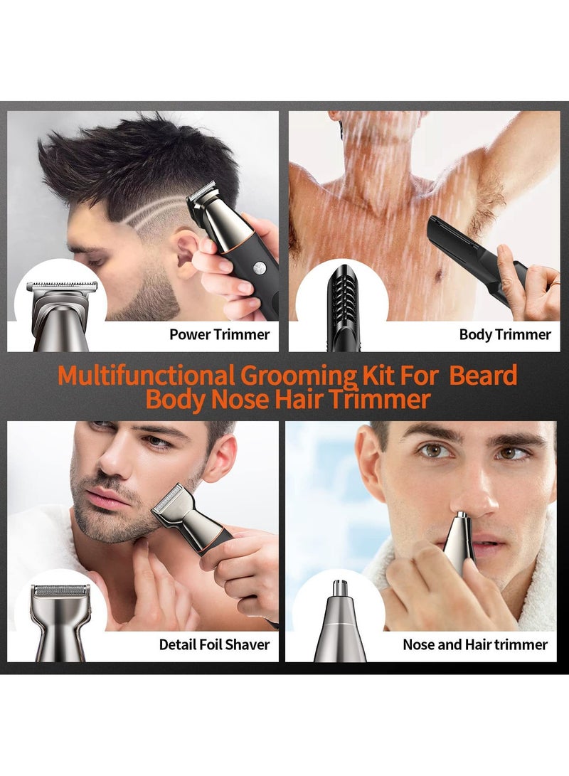 5 in 1 Men Multifunctional Hair Trimmer Mens Electric Clipper Suitable for Mustache Body Nose Ear Facial Trimmers Rechargeable Hair Clippers Waterproof Precision Trimmer,Beard Trimmer