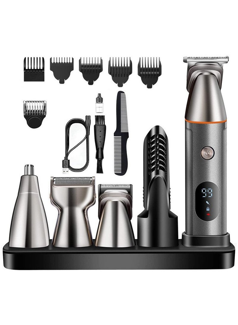 5 in 1 Men Multifunctional Hair Trimmer Mens Electric Clipper Suitable for Mustache Body Nose Ear Facial Trimmers Rechargeable Hair Clippers Waterproof Precision Trimmer,Beard Trimmer