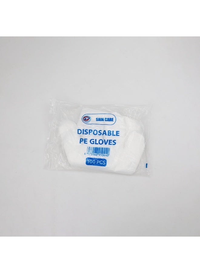 PE Gloves – Transparent Food Handling Gloves for Cooking, Cleaning, Kitchen, Catering, Salon & Hygienic Use | Pack of 100 - Image 4