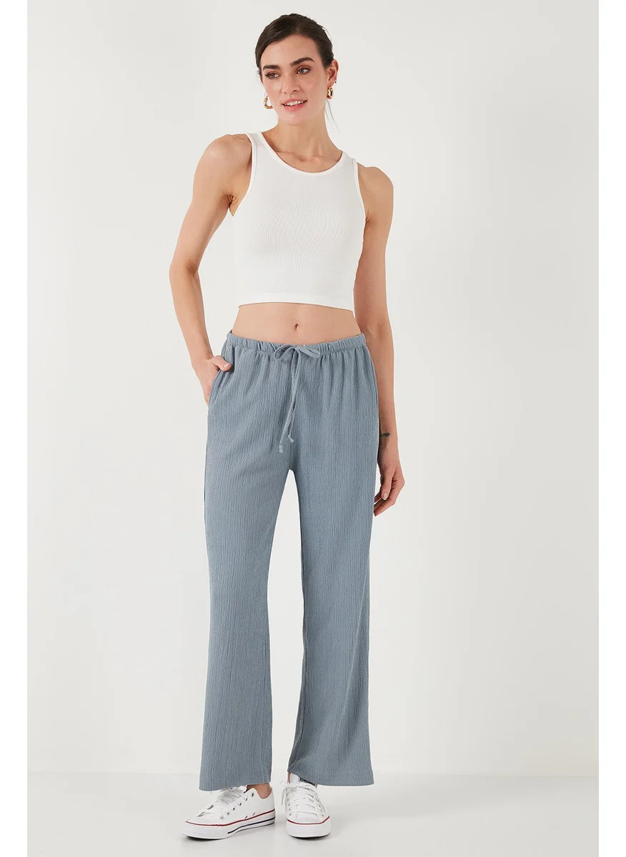 Lela Regular Fit Normal Waist Wide Leg Trousers Women's Trousers 5866117