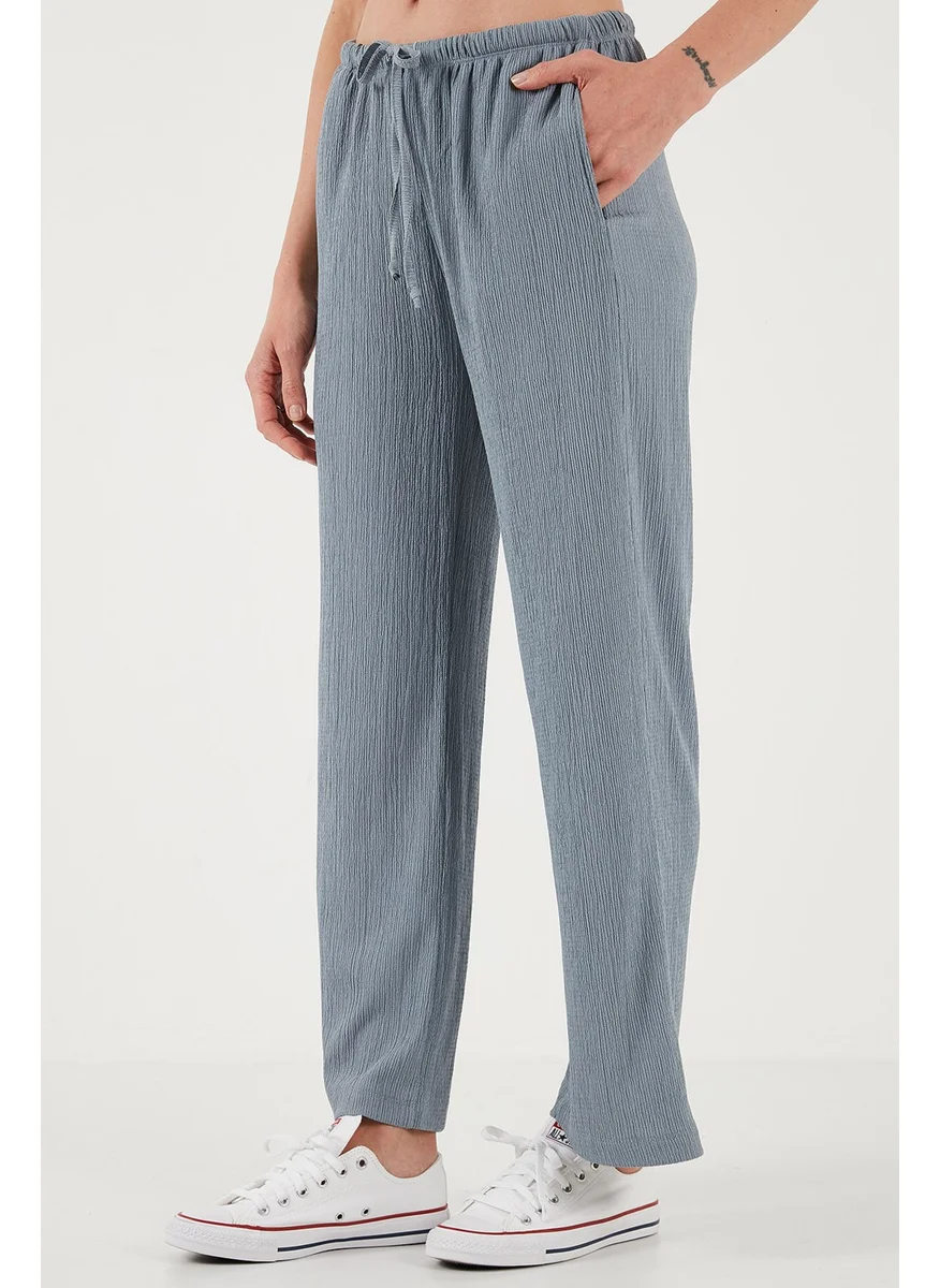 Lela Regular Fit Normal Waist Wide Leg Trousers Women's Trousers 5866117