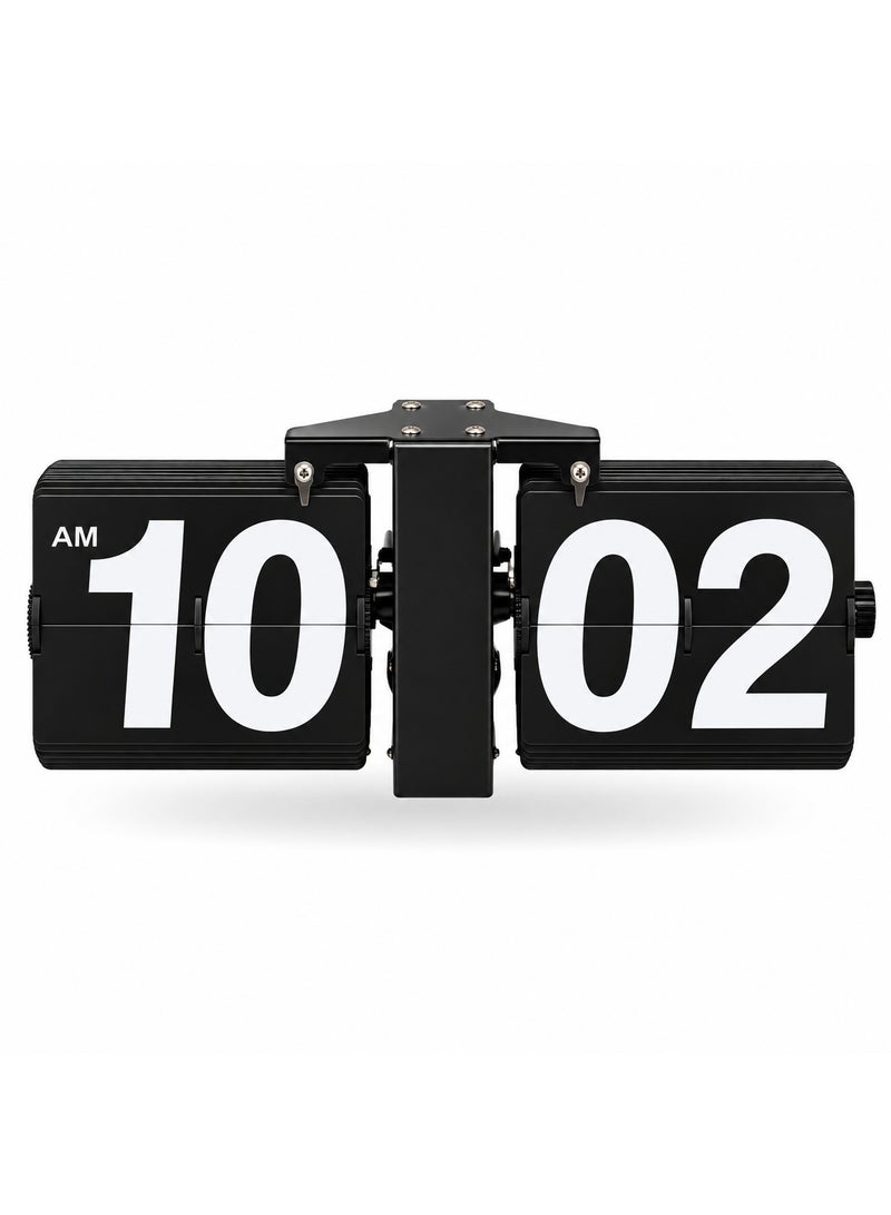 ARABIQO Flip Clock with Large Number Display – Vintage Mechanical Digital Desk Clock for Bedroom, Office & Living Room – Retro Table Clock, Silent Operation, Aesthetic Antique Home Décor (Black) - Image 5