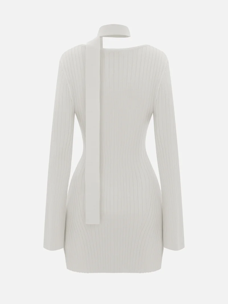 Lichi  Mini jersey dress with ribbon scarf for Women | Best Price UAE