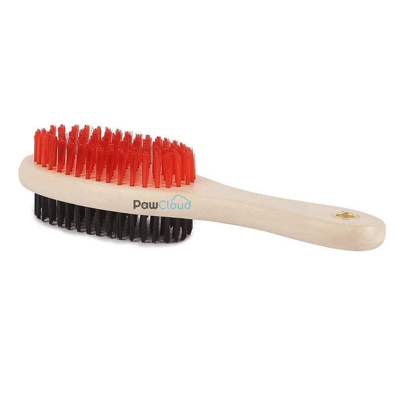 PawCloud Wooden Dog Brush, Double Side Grooming & Shedding Comb, Small - Image 4