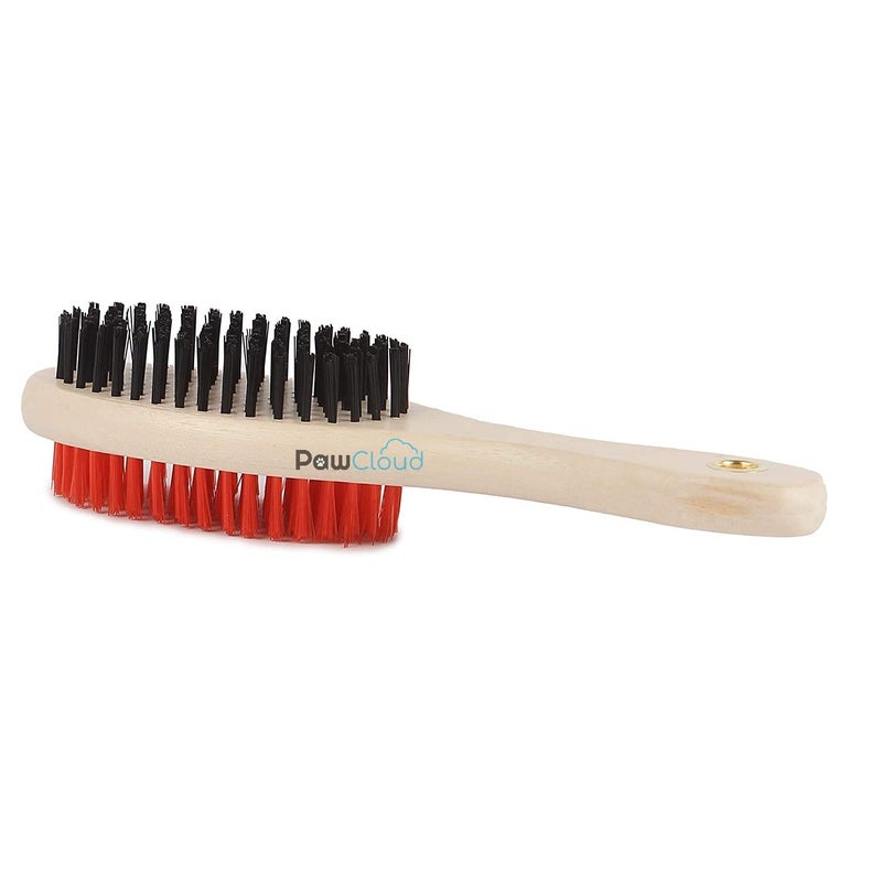 PawCloud Wooden Dog Brush, Double Side Grooming & Shedding Comb, Small - Image 3