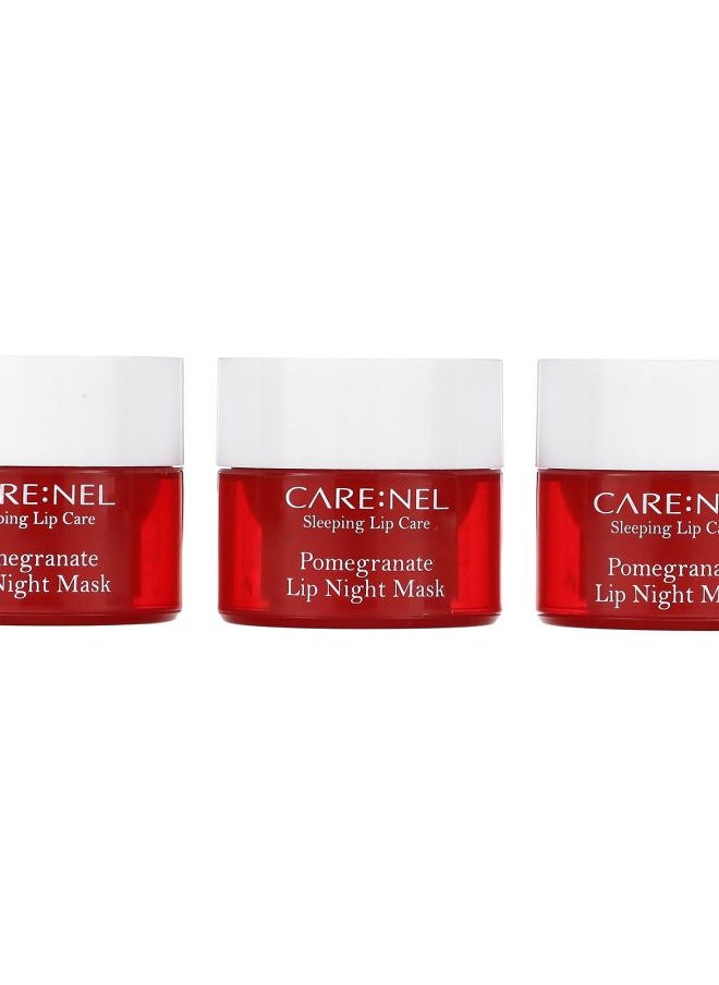 CARENEL Lip Night Mask Pomegranate 3 Pieces 5 g Each 
