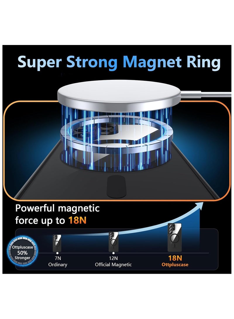 ACLIX Magnetic Clear Case for Samsung Galaxy S22 Ultra [Compatible with MagSafe] , Slim Clear Bumper Back Cover for Samsung S22 Ultra (Black) - Image 3