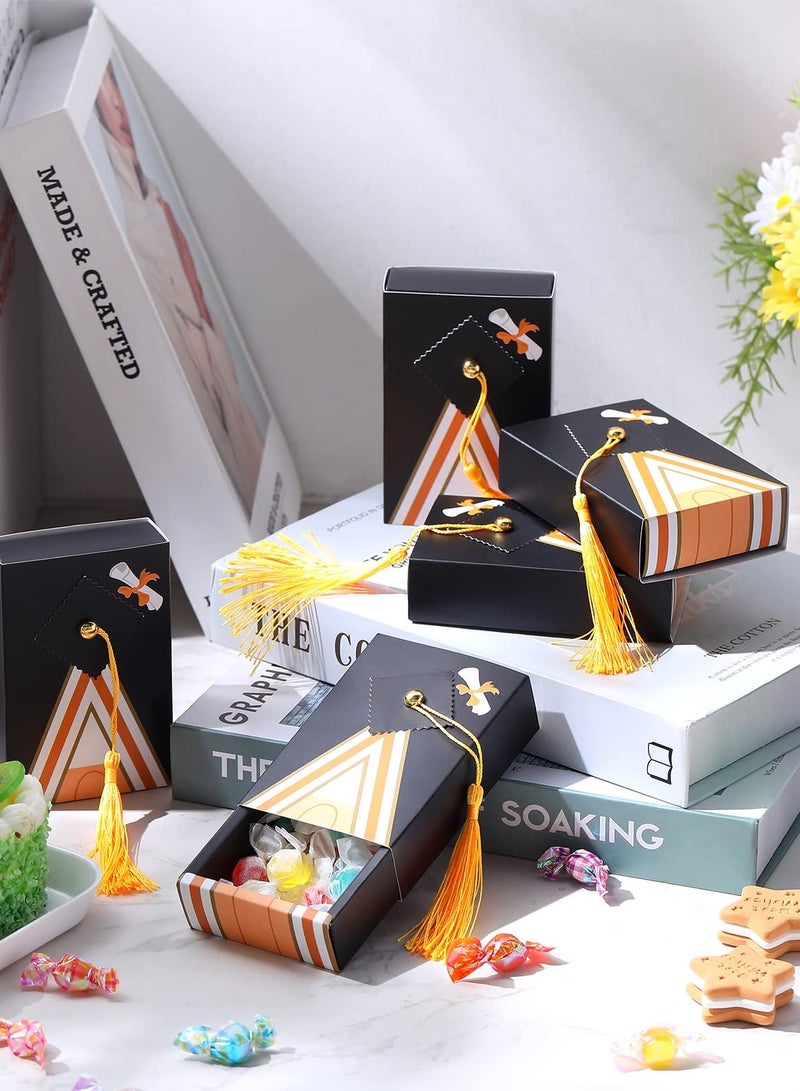 SOLARAE 20 Pieces Graduation Gift Box Graduation Party Favors Graduation Candy Box Treat Box with Gold Tassel Graduation Centerpieces for Tables 2023 Graduation Decorations Grad Party Supplies - Image 3