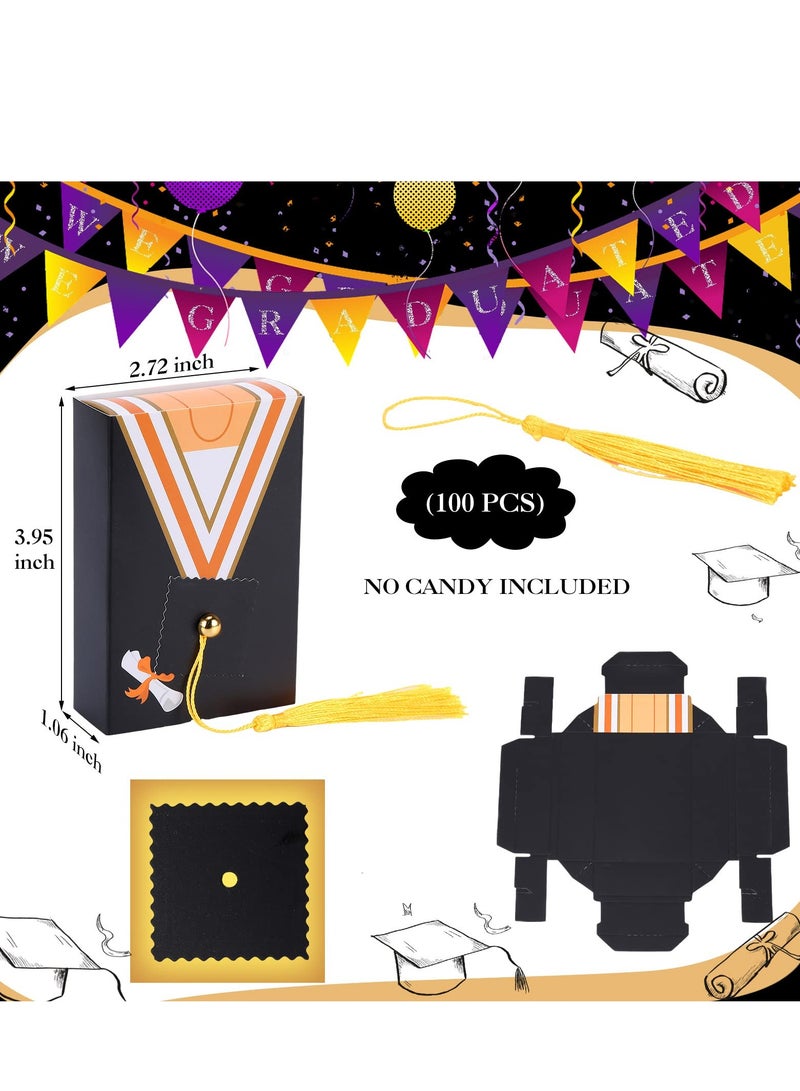 SOLARAE 20 Pieces Graduation Gift Box Graduation Party Favors Graduation Candy Box Treat Box with Gold Tassel Graduation Centerpieces for Tables 2023 Graduation Decorations Grad Party Supplies - Image 4