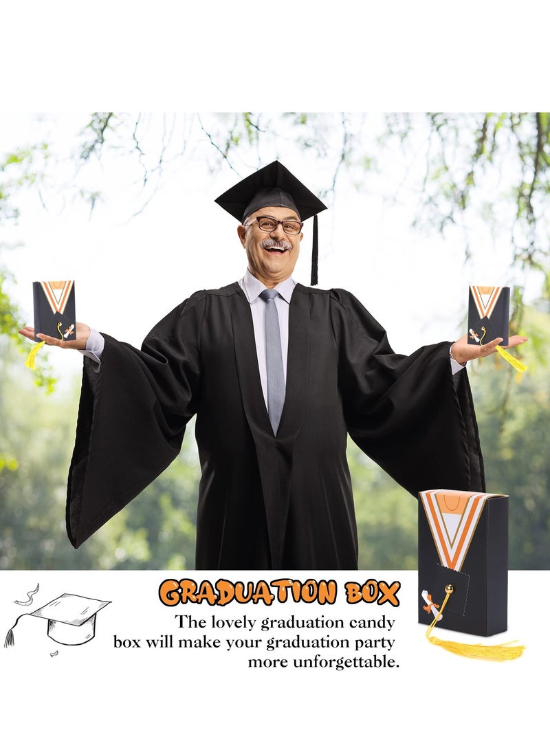 SOLARAE 20 Pieces Graduation Gift Box Graduation Party Favors Graduation Candy Box Treat Box with Gold Tassel Graduation Centerpieces for Tables 2023 Graduation Decorations Grad Party Supplies - Image 2