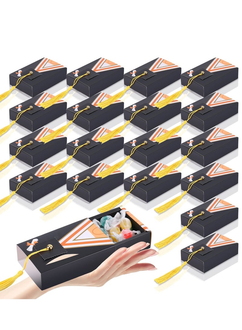 SOLARAE 20 Pieces Graduation Gift Box Graduation Party Favors Graduation Candy Box Treat Box with Gold Tassel Graduation Centerpieces for Tables 2023 Graduation Decorations Grad Party Supplies - Image 1