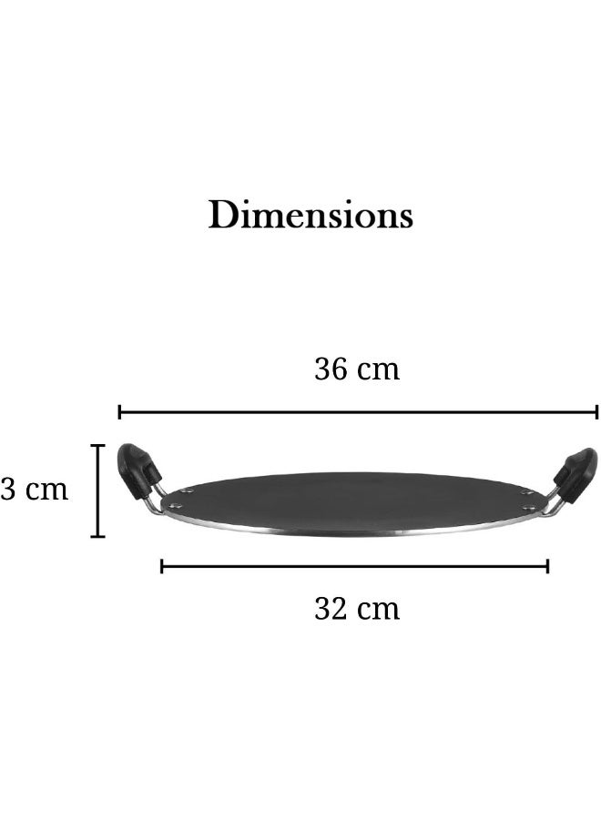 VINOD مقلاة فينود زست الألمنيوم غير اللاصقة - 31.5 سم | سمك 5 مم | طلاء ثلاثي الطبقات | صديقة للملاعق المعدنية | مقبض باكليت | قاعدة غاز | ضمان لمدة سنة واحدة - Image 4