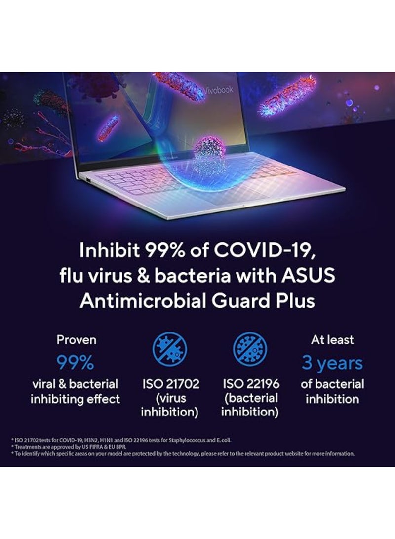 ASUS (Upgraded Version) Vivobook 15 X1504VA-NJ582W Laptop With 15.6-Inch Display, Core i5 -120U Processor/8GB RAM/512GB SSD/Intel Iris XE Graphics/Windows 11 Home / Cool  / Cool English/Arabic Cool Silver - Image 5