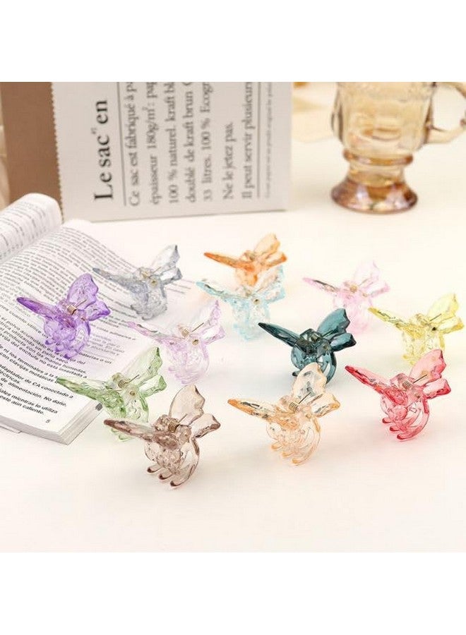 ZUGAD Butterfly Hair Clips Acrylic Hair Claw Clips for Thick,Thin and Medium Hair Stylish and Non-Slip Big Butterfly Jaw Clips Purple Hair Accessories for Girls and Women Colorful Clear (10 PC, Multi Color) - Image 5