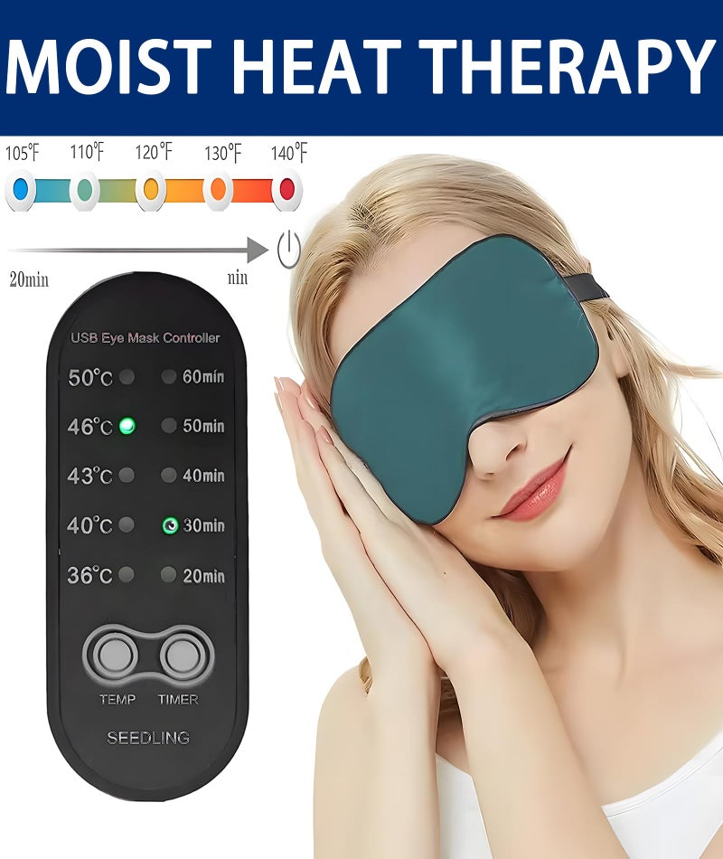 AGMITRAKA 1 Piece Eye Heating Pad for Dry Eyes, Warm Compress for Eyes, Eye Massager for Stress Relief, Eye Massager, Relaxing Products for Eye Care. - Image 4