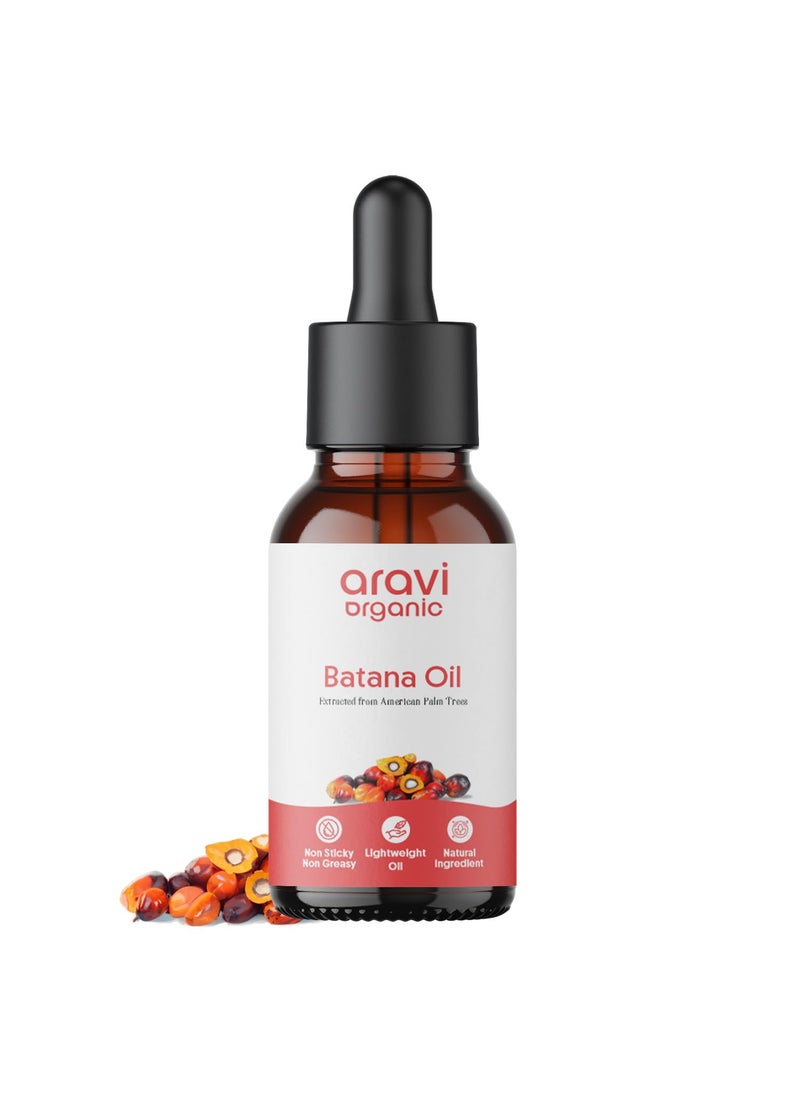 Aravi Organic Pure Batana Hair Oil For Hair Growth - Derived From American Oil Palm Nut - 0.5 FL Oz / 15 ml 