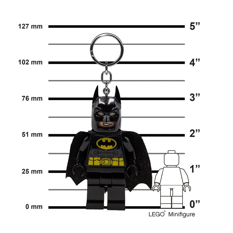 IQ Lego DC Super Heroes Large 3 Inch Tall Figure Keychain Light - Batman (KE26H) - Image 3