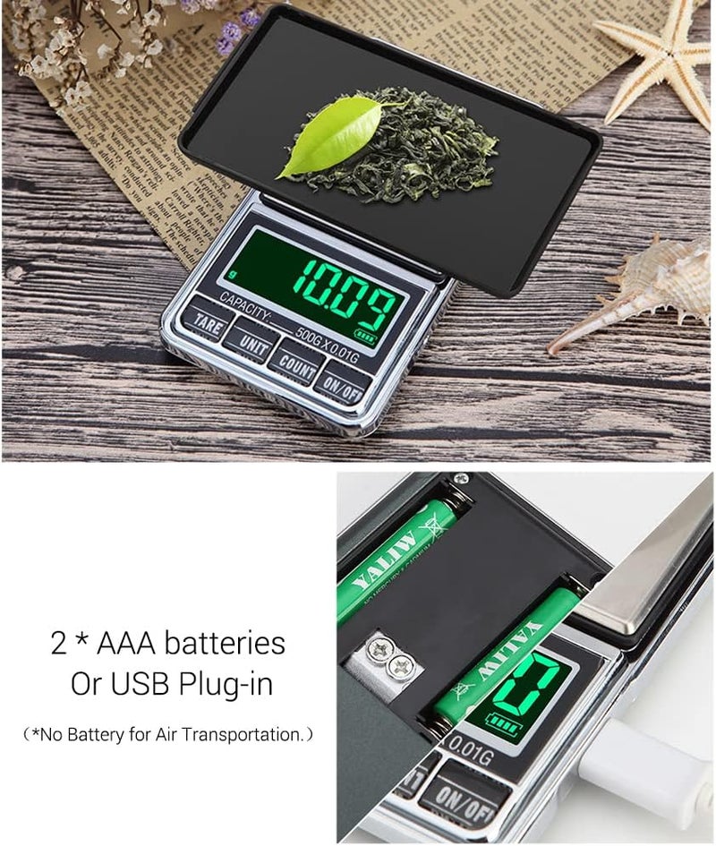 ميزان موريليان الرقمي المحمول للذهب والمجوهرات - ميزان جيب صغير، 1كجم/0.1جم دقة متناهية - Image 2