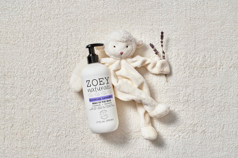 Absolutely Natural Zoey Naturals - Soothing Lavender Wash & Shampoo - Toddlers & Kids - With Tear-free, Paraben-Free, All Natural Ingredients for Sensitive Skin- 17 Oz - Image 1