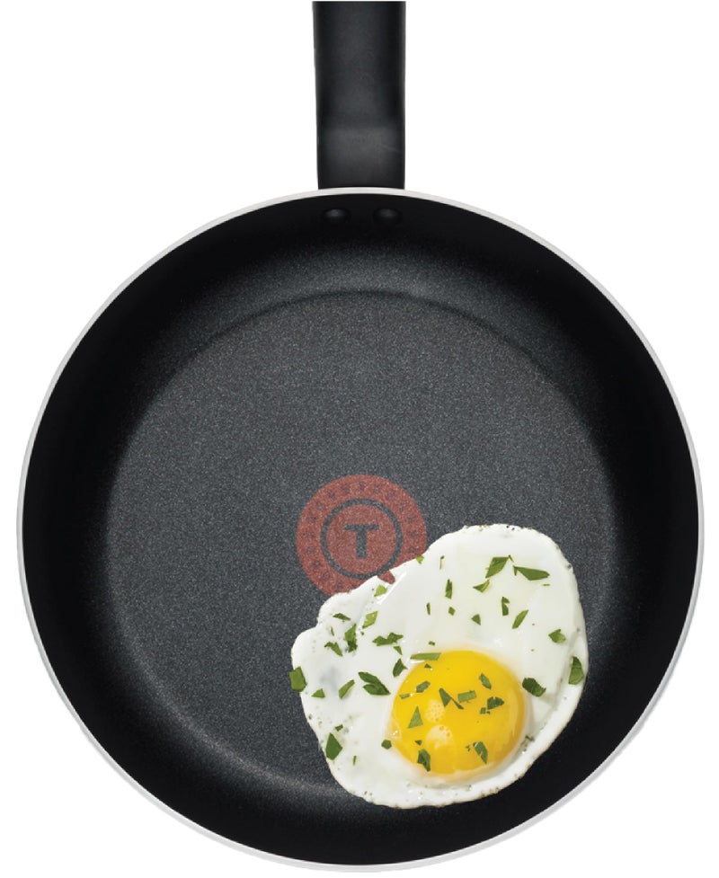 T-fal Initiatives Nonstick Cookware Set 18 Piece, Oven Broiler Safe 350F, Kitchen Cooking Set w/Fry Pans, Saucepans, Stockpots, Skillet, Spoons, Lids Pots and Pans Set, Dishwasher Safe, Stone Grey - Image 3
