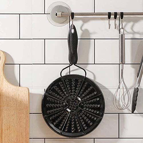 MUGATH 7.5 Inch Cast Iron Heat Diffuser Plate with Handle – Simmer Ring for Gas Stove, Electric Stove, Induction Cooktop – Flame Reducer, Even Heating, Anti-Burn Cookware Adapter (Pack of 1, Black) - Image 2