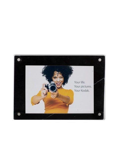 Black photo frame 12.5 x 17.5 x 3 cm made of marble