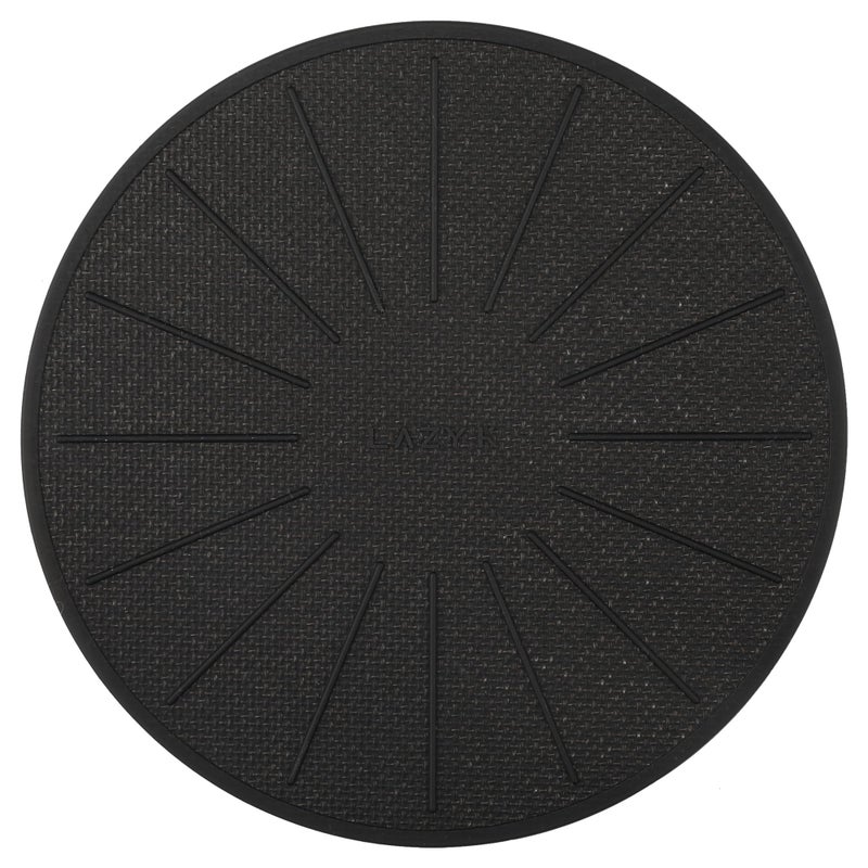 Lazy K Induction Cooktop Mat - Silicone Fiberglass Scratch Protector - for Magnetic Stove - Non Slip Pads to Prevent Pots from Sliding During Cooking_ Black (7.8inches) - Image 1