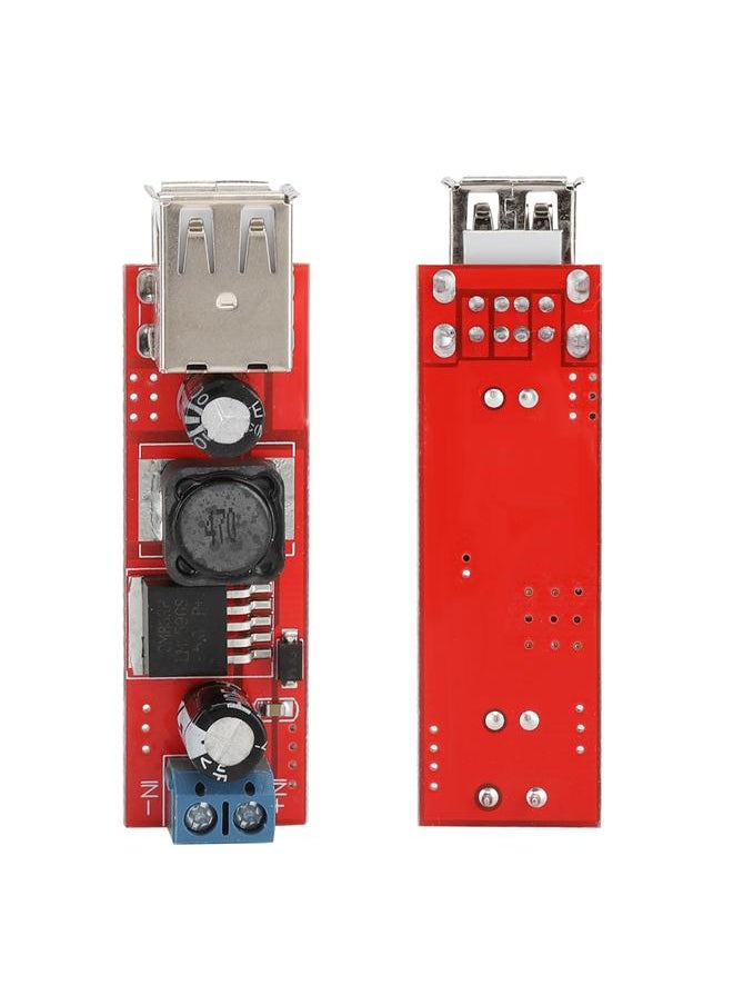 Thoraya Dual USB Output 9V/12V/24V/36V to 5VDC DC Vehicle Charging 3A Buck Voltage Regulator Module  - Image 2