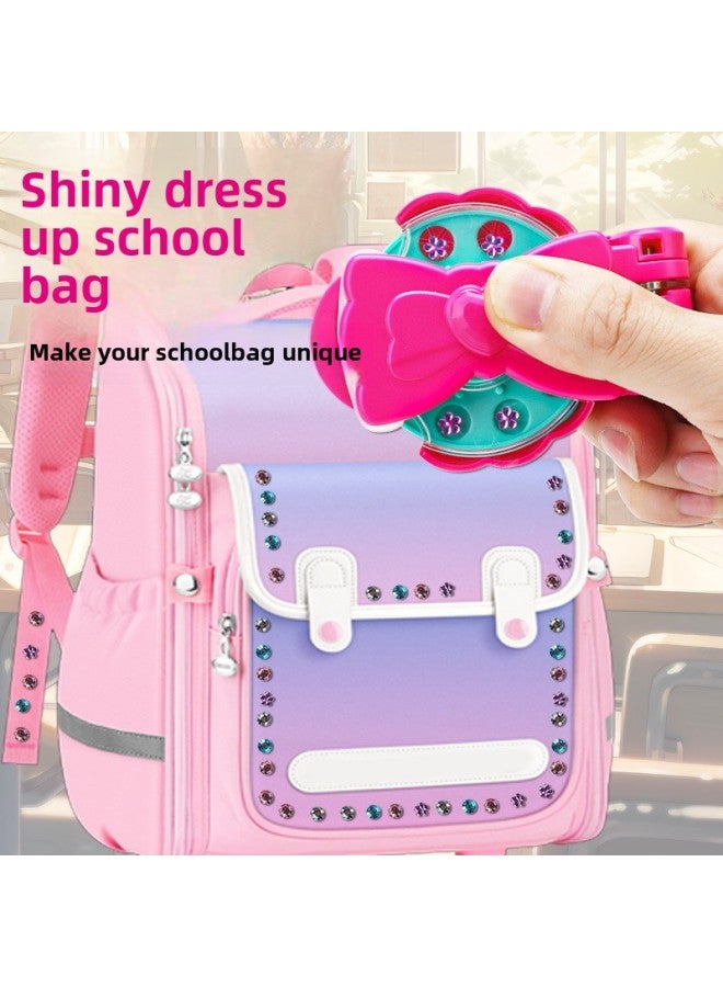 Magic Nailing Rig Girl Play Home Bling Hair Sticker Rig Toy Creative DIY Rig Machine-Color:【large Package Window Box】 Nail Drilling Machine Comes With 120 Diamonds And A Hairband And Rubber Band - Image 4