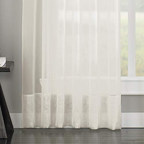 Curtainworks Soho Voile Sheer Pinch Pleat Curtain Panel, 29 by 63", Oyster - Image 4
